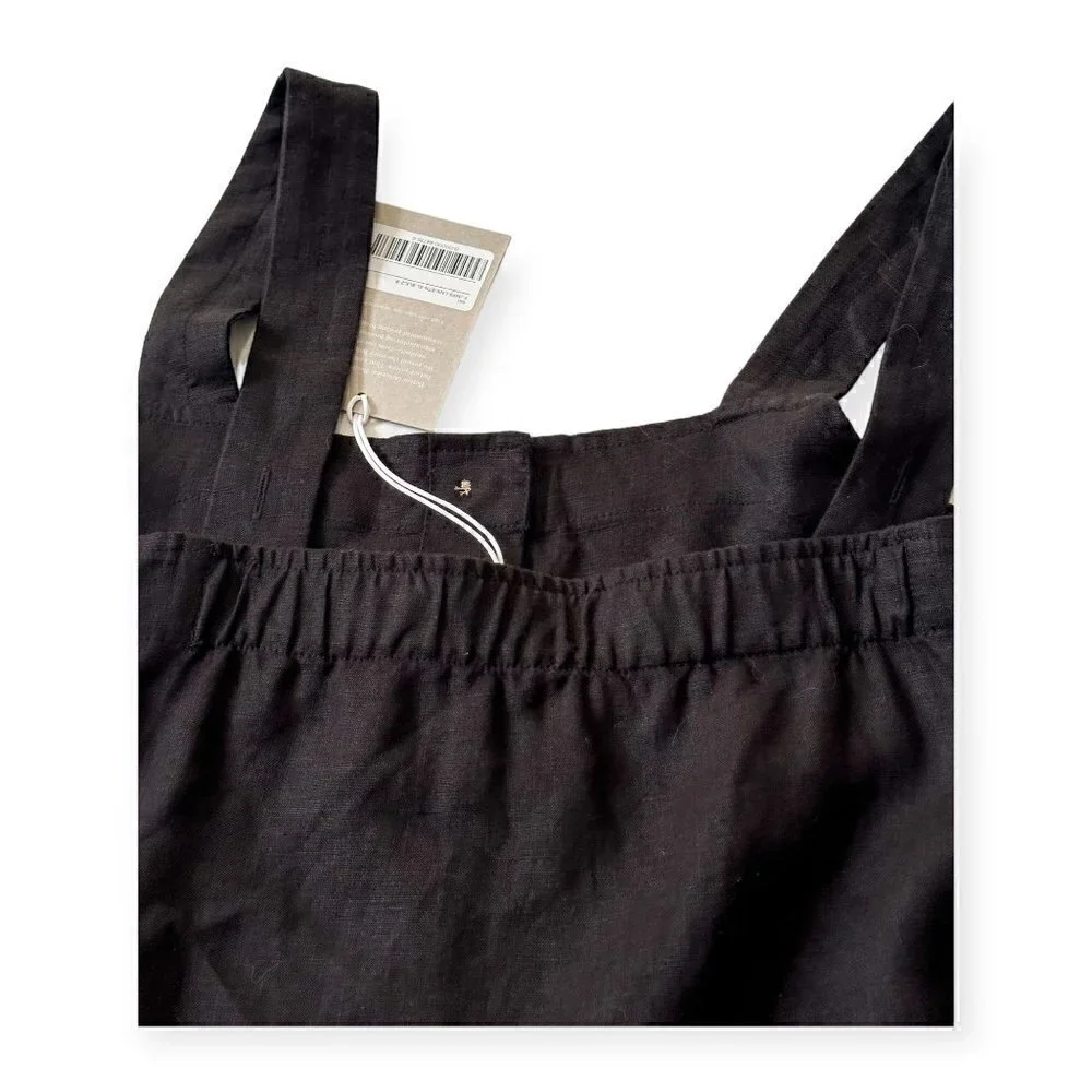 Everlane The Linen Jumpsuit in Black, Size 8 , NWT